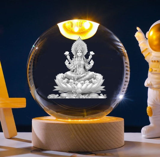 Lakshmi Ji 3D Crystal Ball